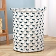 thumbnail image 3 of Cetacean Pattern Laundry With Handles Blanket Storage With Houndstooth Foldable Fabric Bedroom Hamper Dirty Clothes Hamper For Living Room Baby Room, 3 of 5