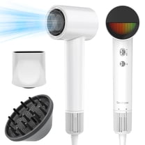 Professional Ionic Hair Dryer with Diffuser, 1500W, Fast Drying, Low Noise, Anti-Frizz, Lightweight Blow Dryer for Curly & Thick Hair – Gift for Men & Women