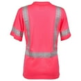 thumbnail image 2 of Women’s Pink High Visibility Short Sleeve T-Shirt, Class 2, X-Large, SAFEGEAR, 2 of 2