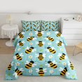 thumbnail image 2 of Homewish Cartoon Bee Bedding Comforter Set 2pcs for Kids Children,Chic Floral Daisy Twin Comforter Sets Microfiber,Spring Garden Breathable Bedding Set,Lightweight Room Decor,Reversible, 2 of 8