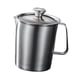 thumbnail image 3 of Taza medidora de acero inoxidable con tapa, herramienta para hornear, taza para espumar leche, cocina 1000 ml, 3 of 9