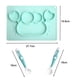 thumbnail image 5 of Plato de tapete para comer para bebés con juego de cuchara y tenedor - Mantel individual antideslizante de silicona para bebés con ventosa para niños pequeños, sin BPA MFZFUKR 2034560-2, 5 of 9