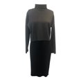 thumbnail image 1 of TAYLOR Womens Gray Midi Evening Sheath Dress S, 1 of 2