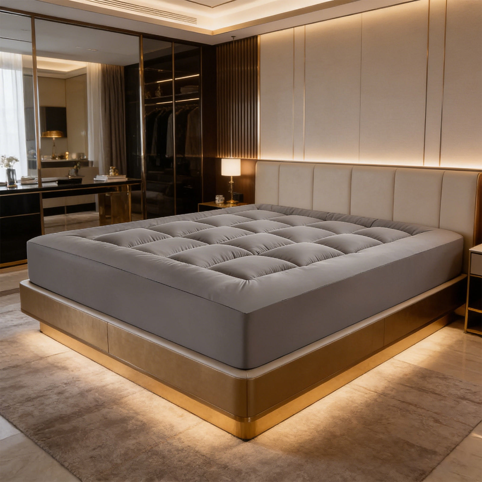 West Month Mattress Topper Queen Size,Premium Quilted 1000Gsm Extra Thick Mattress Topper,Queen Mattress,Queen Mattress Topper,Mattress Topper Queen,Mattress Topper Queen Size Bed