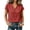 (New27)Red, variant on Thousandth Cotton Linen Shirts for women Casual Summer Tops Short Sleeve Crew Neck T-Shirts Loose Fit Tunic Tops Comfy Work Plain Blouse Tees