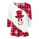 thumbnail image 4 of Tops Navideños Para Mujer Blusas Moda Impreso Camiseta Suelta 3 4 Mangas Cuello Redondo Casual Odeerbi  ODB191515, 4 of 4