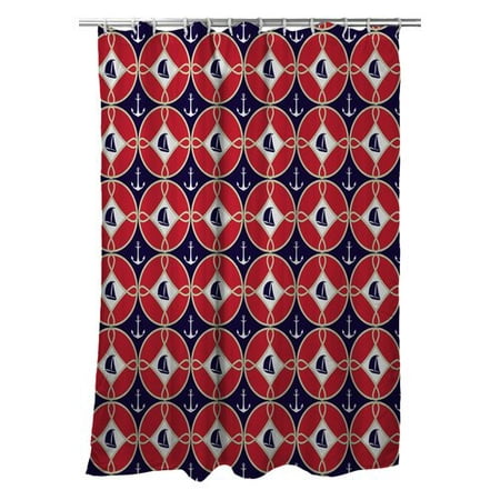 Island Girl Home Nautical Sailboats and Anchors Single Shower (Best Single Handed Sailboat)