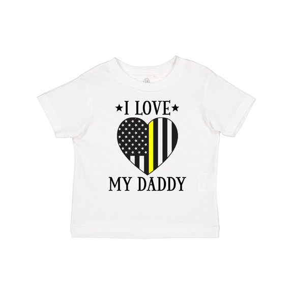 Inktastic Dispatcher Daddy Gold Line Emergency Boys or Girls Toddler T-Shirt