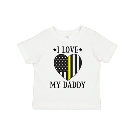 

Inktastic Dispatcher Daddy Gold Line Emergency Boys or Girls Toddler T-Shirt