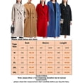 thumbnail image 2 of LUXUR Ladies Long Sleeve Wool Pea Coat Warm Work Overcoats Beige 3XL, 2 of 4