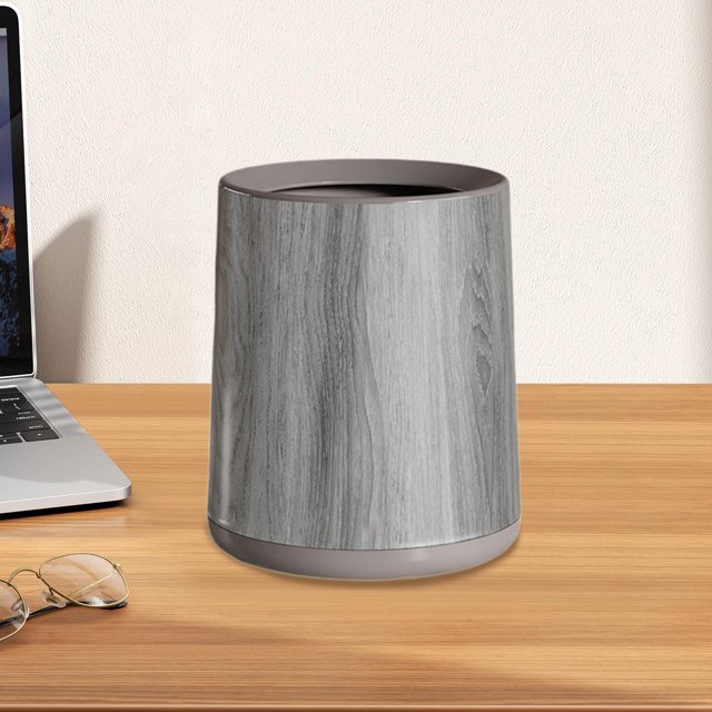 Bote de Basura con Vetas de Madera Macarena Contenedor Estético y Elegante Sin Tapa