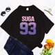 thumbnail image 4 of Camiseta informal con estampado de k-pop para mujer, Top Harajuku para mujer, Camiseta básica con cuello redondo, camiseta blanca de manga corta para niña, 4 of 5