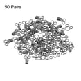 thumbnail image 3 of 50pcs Sewing Hook and Eye Closure for Clothing Bra Jacket Hooks Replacement Sewing Craft, Black, 3 of 6