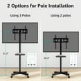 thumbnail image 4 of MOUNT PRO Mobile TV Stand, Rolling TV Cart for 23-60" TVs, Portable TV Floor Stand with Wheels,Adjustable Shelf & Tilt,Max VESA 400x400mm,up to 77 lbs, 4 of 10