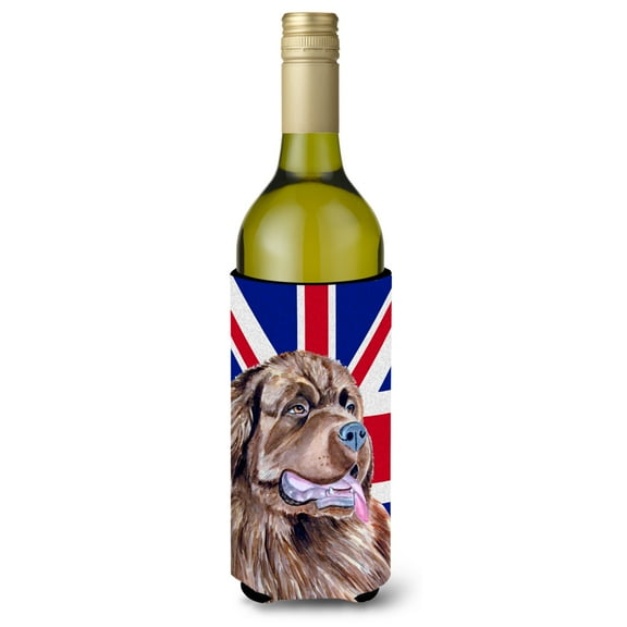 Newfoundland with English Union Jack British Flag Wine Bottle Hugger