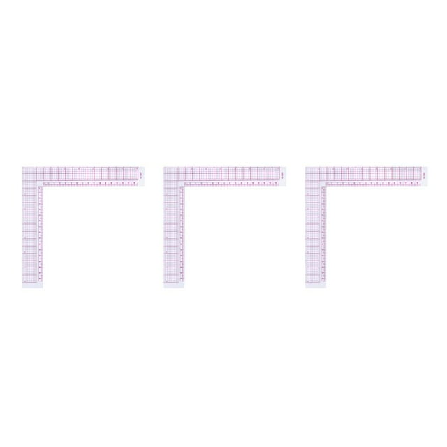 jesticaly L-square Ruler with Scale Garment Sewing Measuring DIY Crafts Tools Handicraft Accessory Household Professional 20x4cm 3Set