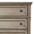 thumbnail image 4 of Benjara Transitional Wooden 5 Drawer Chest with Round Knob and Bun Feet- Brown, 4 of 5