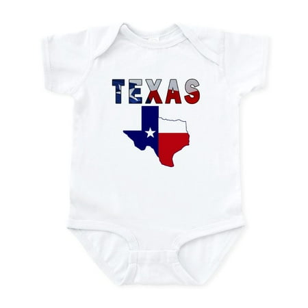 

CafePress - Flag Map With Texas Infant Bodysuit - Baby Light Bodysuit Size Newborn - 24 Months