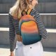 thumbnail image 5 of Disketp yellow orange and teal Mochila de Lona Estampada, Mochila Escolar de Viaje Ligera para Estudiantes y Portátil-Medium, 5 of 5