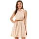 thumbnail image 1 of Día de San Patricio vestido sin Mangas Allegra K Cinturón estampado por Encima de la Rodilla Floral beige Rojo M, 1 of 6