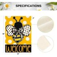 thumbnail image 5 of Summer Polka Dot Bee Welcome Garden Flag 12x18 Inch Double Sided Outside, Seasonal Holiday Burlap Yard Outdoor Decoration, 5 of 6
