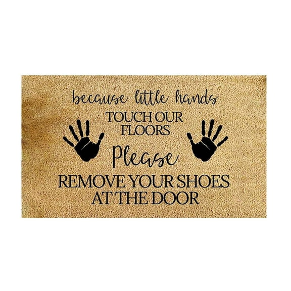 Carpet For Bedroom Carpet Please Move Your Shoes Off My Mat Non Slip Front Door Polyester Floor Mat Bathroom Kitchen 1PC Clearance