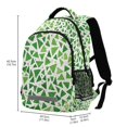thumbnail image 2 of FORMRS Kids School Backpack Elementary Student Unisex Travel Bookbag with Reflective Stripes, Green Dot Triangles Pattern, 2 of 7