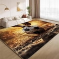 thumbnail image 1 of Sports Soccer Area Rugs, Football Theme Carpet, Washable Non Slip Low Pile Soft Rug for Bedroom Entryway Decor Mat 3ftx4ft, 1 of 8