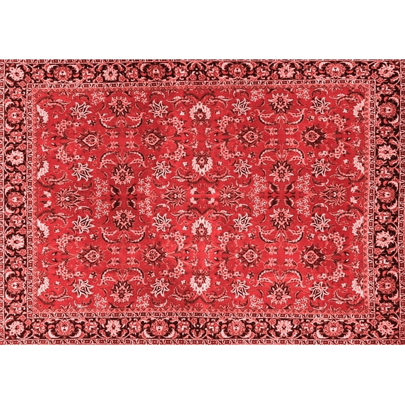 Ahgly Company Indoor Rectangle Oriental Red Traditional Area Rugs, 8' x 12'