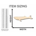 thumbnail image 2 of Unfinished Wood Blue Whale Shape - Ocean - Craft - up to 46" DIY 18" / 3/4", 2 of 3