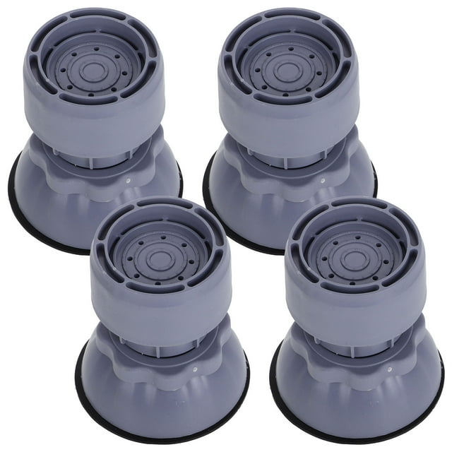 CATIEBYE 4Pcs Grey Washing Machine Footrest Anti Vibration Pads with Nonslip Durable Plastic