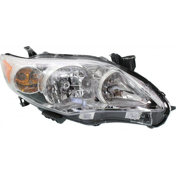 KarParts360 For Toyota Corolla 2011 2012 2013 Headlight Assembly Passenger Side | With Bulbs | Replacement For TO2503203 | 8111002B50