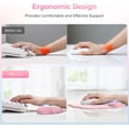 thumbnail image 4 of TECKNET BASICS Cloud Ergonomic Mouse Pad with Wrist Rest, Memory Foam Support & Non-Slip Base for Pain Relief, Office & Gaming, Pink, 4 of 8