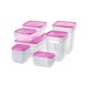thumbnail image 2 of Matsuzay Caja de almacenamiento instantáneo Simple y de moda de 17 bolsas para caja de conservación refrigerada diaria caja de almuerzo para Organizadores de utensilios de cocina rosa, 2 of 6