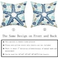 thumbnail image 5 of Blue Starfish Pillow Covers 18x18 Inch Set of 2, Coastal Beach Ocean Themed Summer Nautical Decorative Throw Pillow Cases Cushion Covers Seasonal Gift Farmhouse Sofa Couch Bed Decor, 5 of 6
