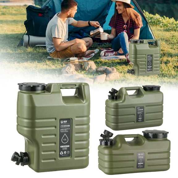 Kitecy Portable Water Jug Portable Water Storage Container Jug with Faucet Dispenser Camping Picnic Outdoor Emergency Water Barrel Bucket , Camping Water Container Water Storage with Faucet
