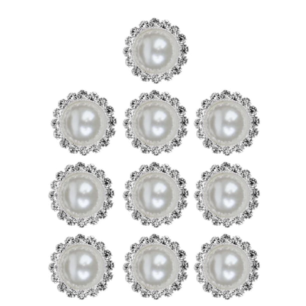 Matsuzay 10 Uds botones de perlas de imitación de diamantes de imitación 16mm Retro DIY coser adornos artesanales para ropa bolsa zapatos Tela de costura y artesanía Matsuzay HA000075-00B