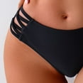 thumbnail image 6 of TTUHYWXI Strappy Bikini Bottoms - Women's Full Coverage Bathing Suit Mid Waist Swimsuit Bottom (Black, S), 6 of 7