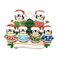 thumbnail image 6 of Personalized Penguin Family of 6 Christmas Ornaments 2024 - Customized Cute Penguins in a Sweater, 6 of 10