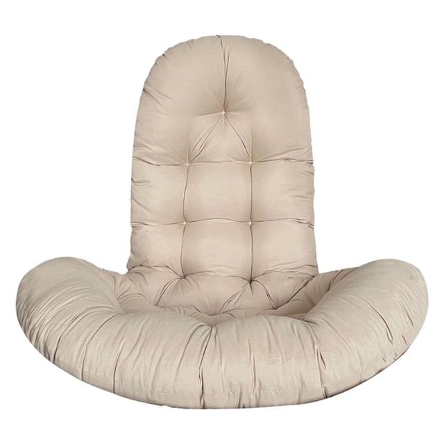 Cojín grueso para silla columpio, cojín colgante para relajarse en interiores. Caqui 95x55cm