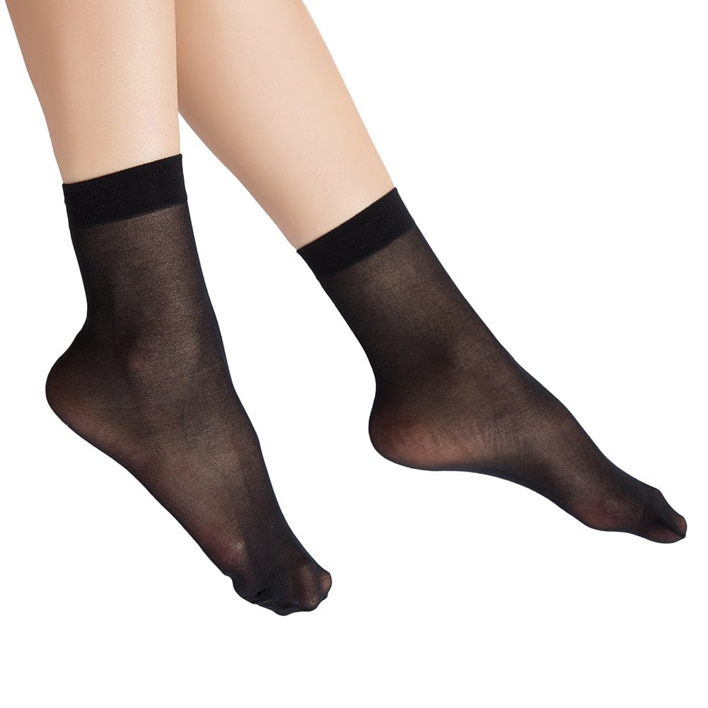 Midnight Black Mesh Socks,100% Nylon Sheer Socks - Breathable and  Lightweight Summer Ankle Socks for Women