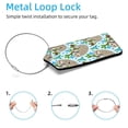 thumbnail image 2 of Square 2Pack PU Leather Animal Sloth Cruise Luggage Tag with Privacy Cover and Stainless Steel Ring - Suitable for Travel Handbags Backpacks Luggage Tags, 2 of 6