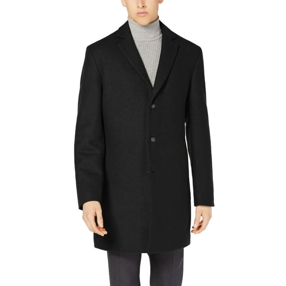 Alfani Men's Classic Fit Topcoat Black Size X-Large