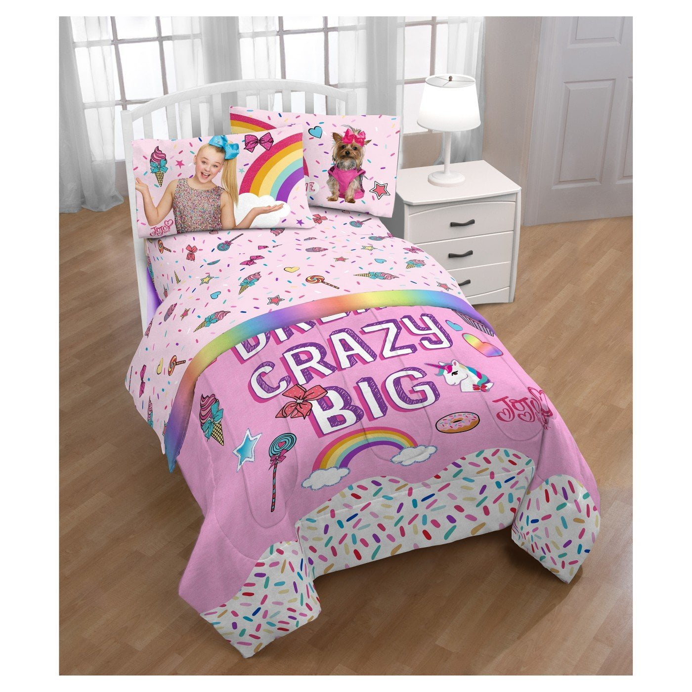 Jojo Siwa Full Comforter And 4 Piece Sheet Set Bedding Qty