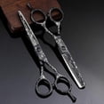 thumbnail image 2 of Tijeras de peluquería profesionales de 15 cm (6 pulgadas) de acero inoxidable con mango ergonómico antideslizante., 2 of 5