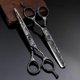 thumbnail image 2 of Tijeras de peluquería profesionales de 15 cm (6 pulgadas) de acero inoxidable con mango ergonómico antideslizante., 2 of 5