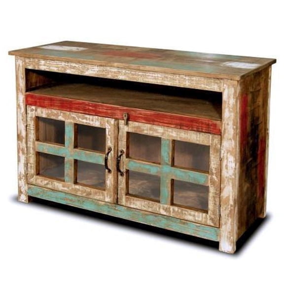Crafters and Weavers La Boca Glass Door TV Stand - 45"