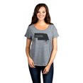 thumbnail image 2 of Thread Tank Home Roots State Nebraska NE Women's Relaxed Slouchy Dolman T-Shirt Tee Heather Grey Small, 2 of 4