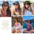 thumbnail image 4 of Gafas de sol mosanana cuadradas grandes para mujer negras MS51917, 4 of 6