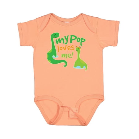 

Inktastic My Pop Loves Me Dinosaur Gift Baby Boy Bodysuit